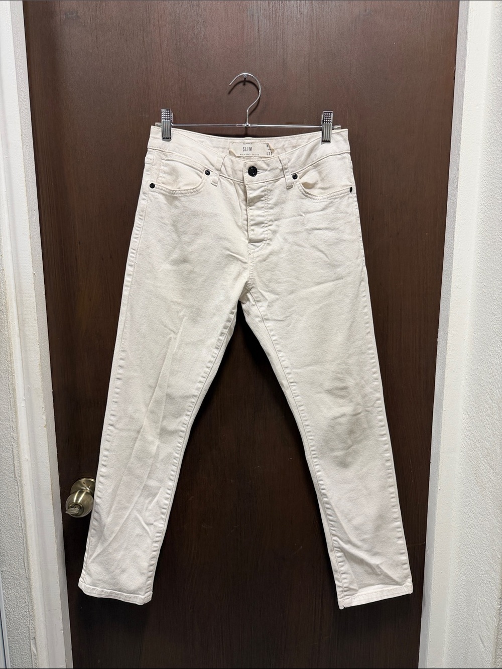 Topman Slim Cream Men's Jeans